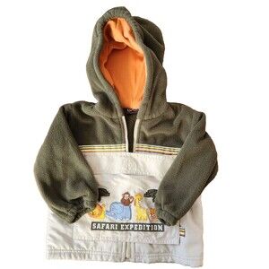 18 Month Fleece Zoo Safari Jacket Coat Green Kids Headquarters Rain Coat Lion
